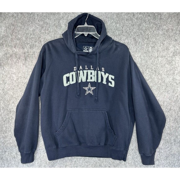 Dallas Cowboys NFL Team Apparel Pullover Hoodie Large Embroidered Felt Spell Out - Picture 1 of 9